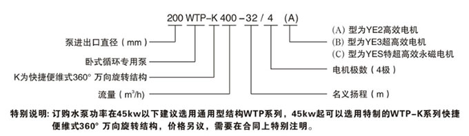 臥式節(jié)能泵型號(hào)說(shuō)明圖